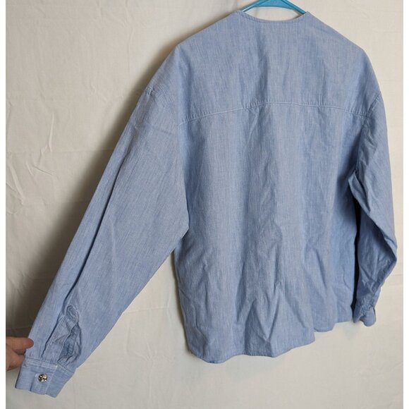 Langtry Women's Embroidered Floral Long Sleeve Button Up Denim Shirt Size XL‎ - Picture 8 of 8